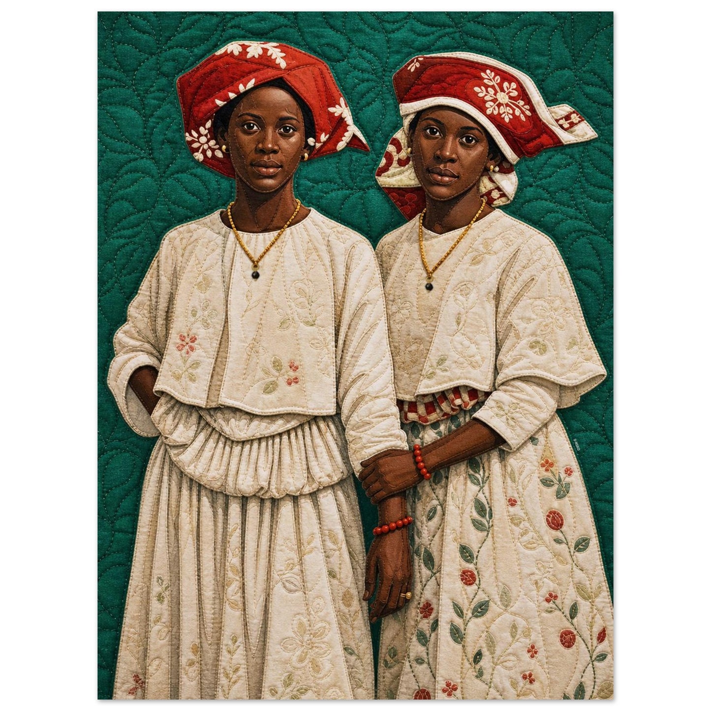 Surinamese Kotomisi Quilt-Inspired Afrocentric Matte Paper Poster