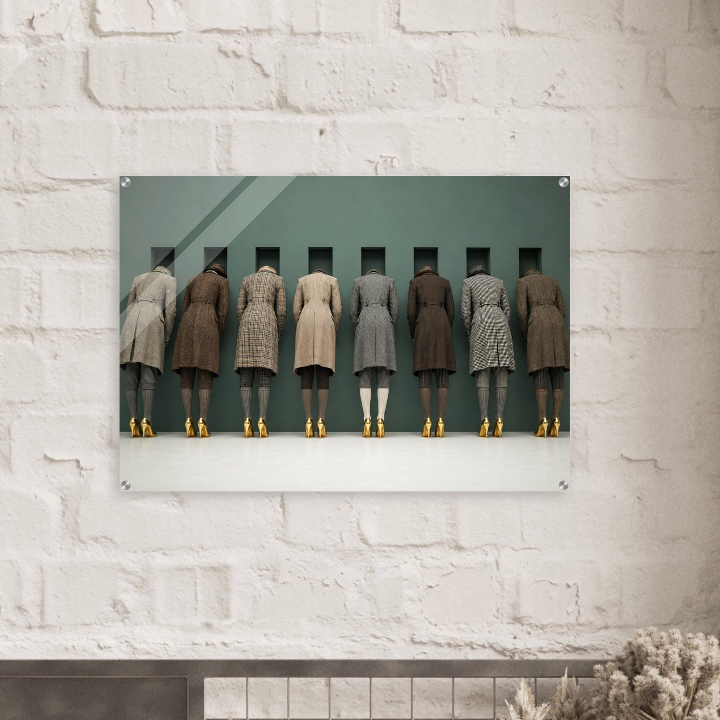 The Waiting Wall Surreal-Fashion Acrylic Print