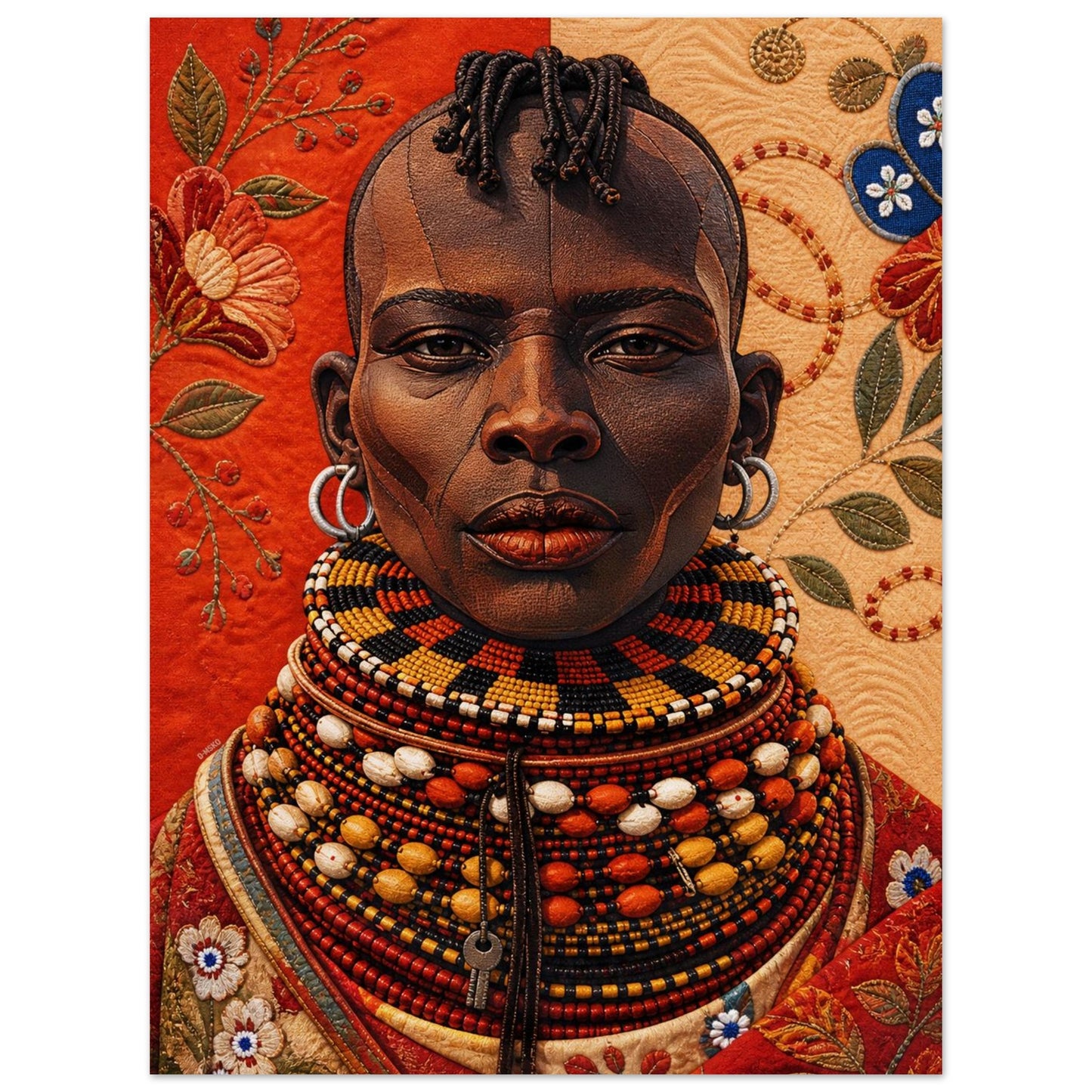 Heritage Black Woman Quilted-Style Museum Quality Matte Paper Poster