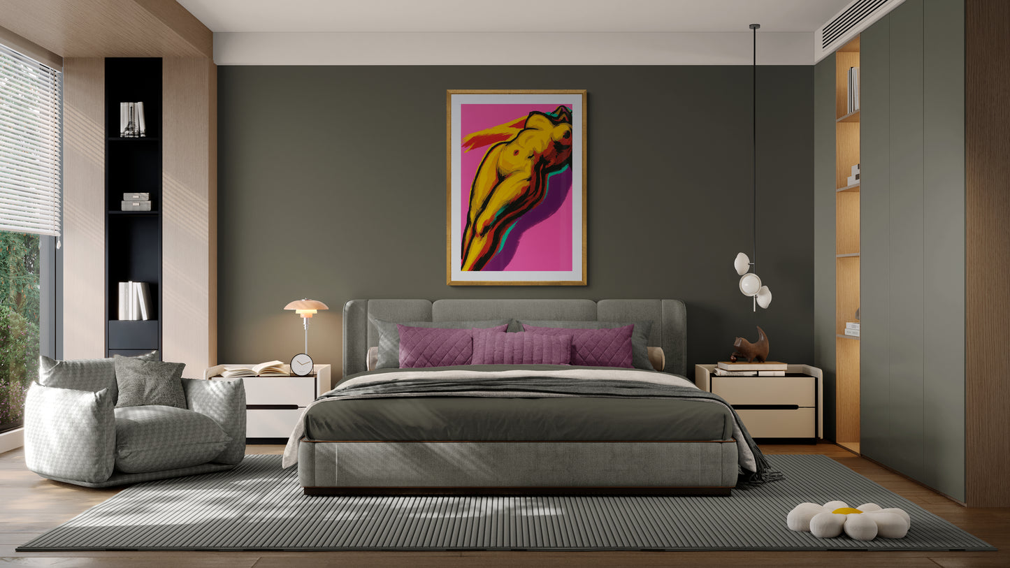 Feminine Glow Comic-Style Matte Paper Poster - Lichtenstein Style