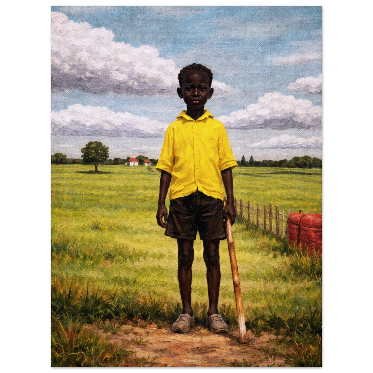 I Stand Here Black Boy Afrocentric Matte Paper Poster