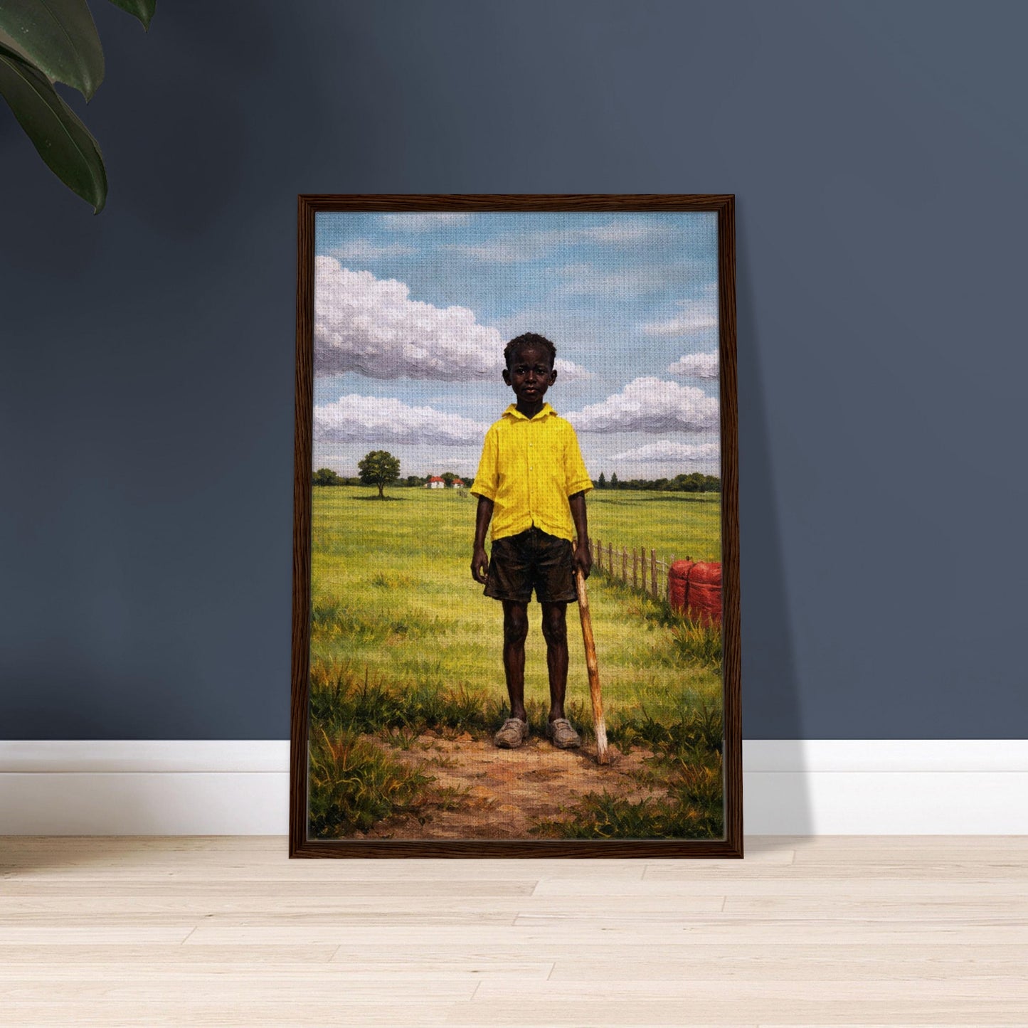 I Stand Here Framed Canvas Afrocentric Figurative-Realist