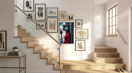 How to Hang Art on a Staircase Wall (Without the Guesswork)