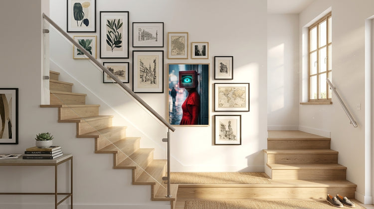 How to Hang Art on a Staircase Wall (Without the Guesswork)
