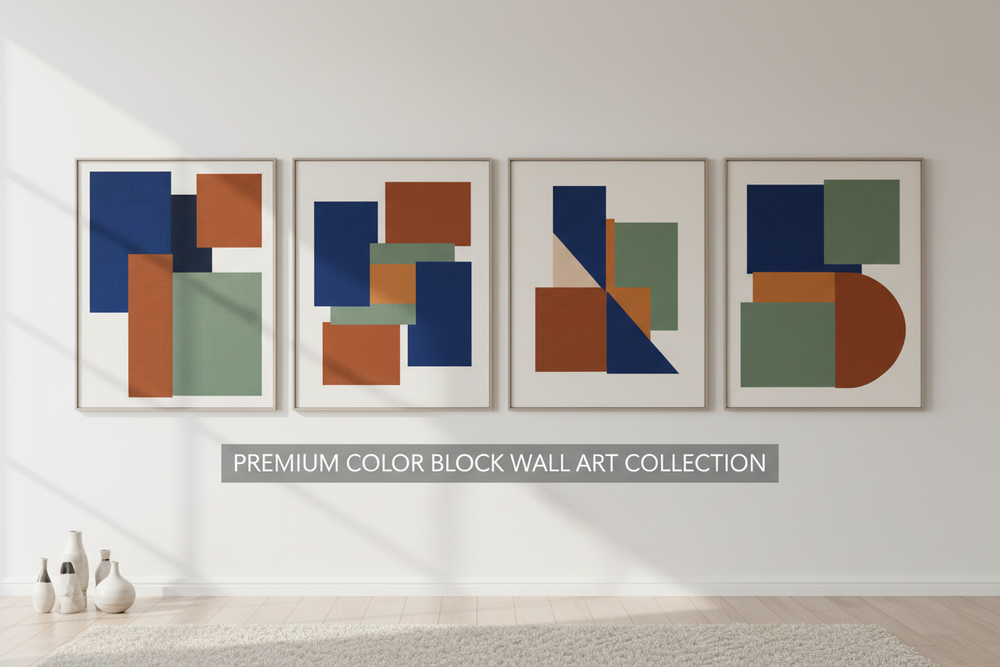 How to Use Color Block Wall Art in Modern Rooms