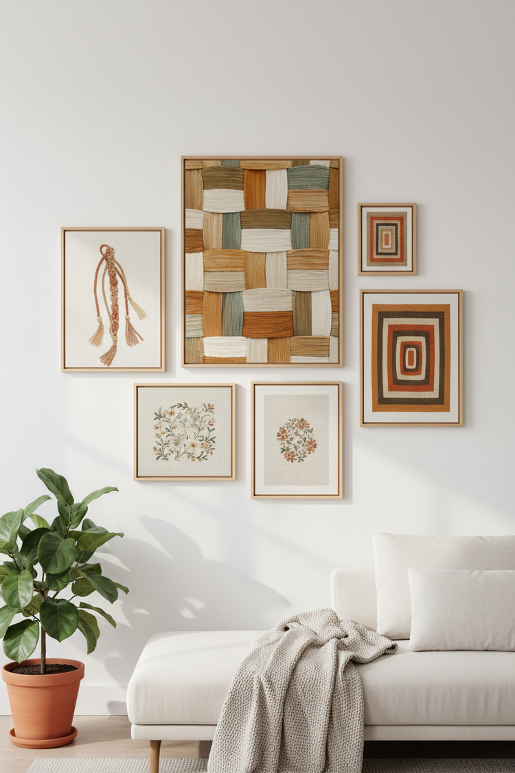 Textile-Inspired Wall Art