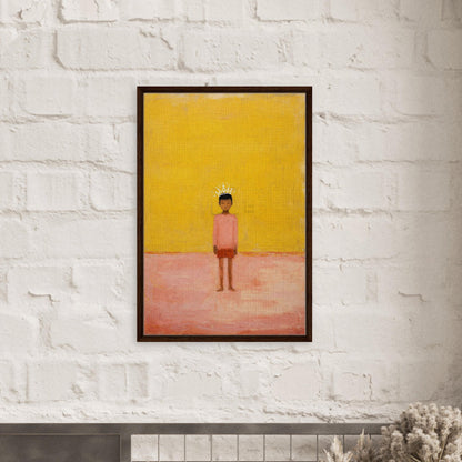 I Am Here Framed Canvas Afrocentric-Minimalist Figurative