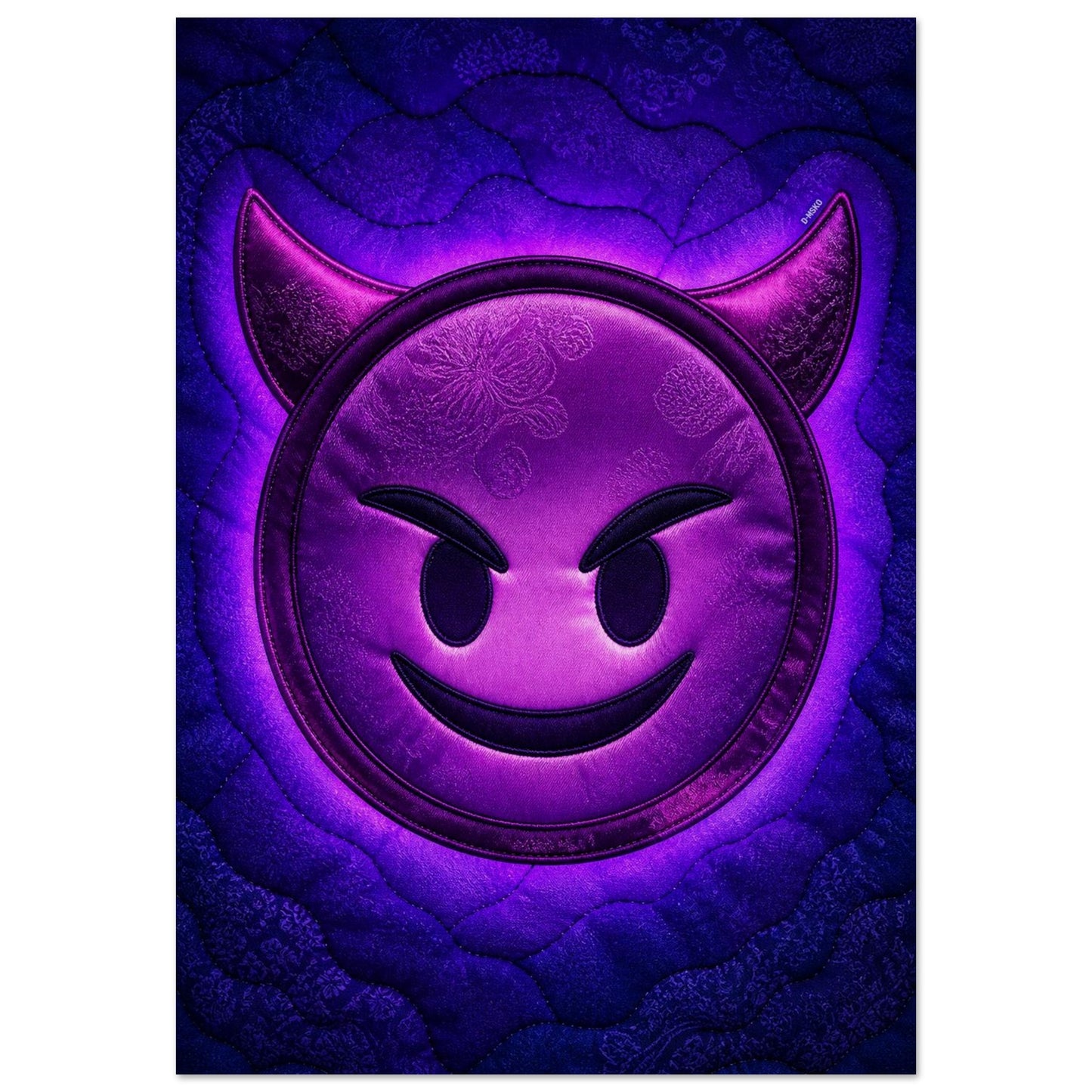 Purple Mischief Quilted-Style Matte Paper Poster - Pop Art