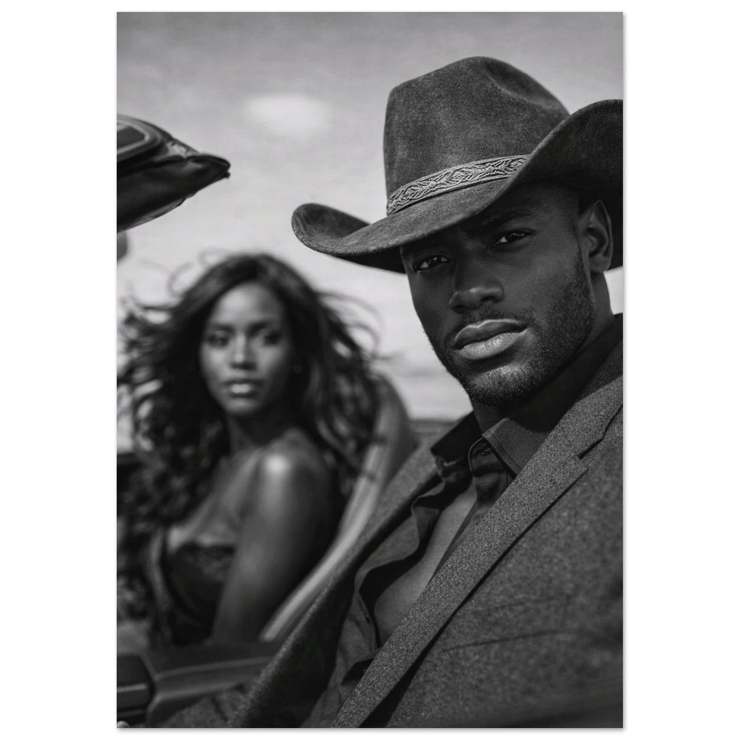 Western Noir Matte Paper Poster - Museum-Quality Cinematic-Noir