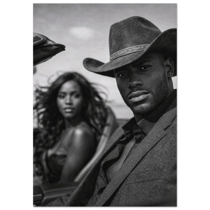 Western Noir Matte Paper Poster - Museum-Quality Cinematic-Noir