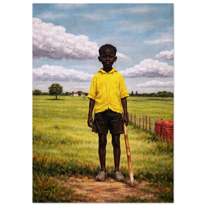 I Stand Here Black Boy Afrocentric Matte Paper Poster