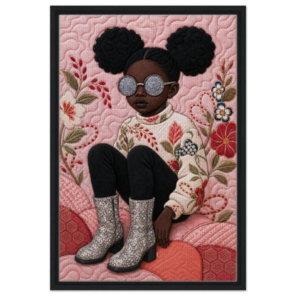 Glitter Gaze Quilt-Inspired Poster on Matte Museum-Quality Paper