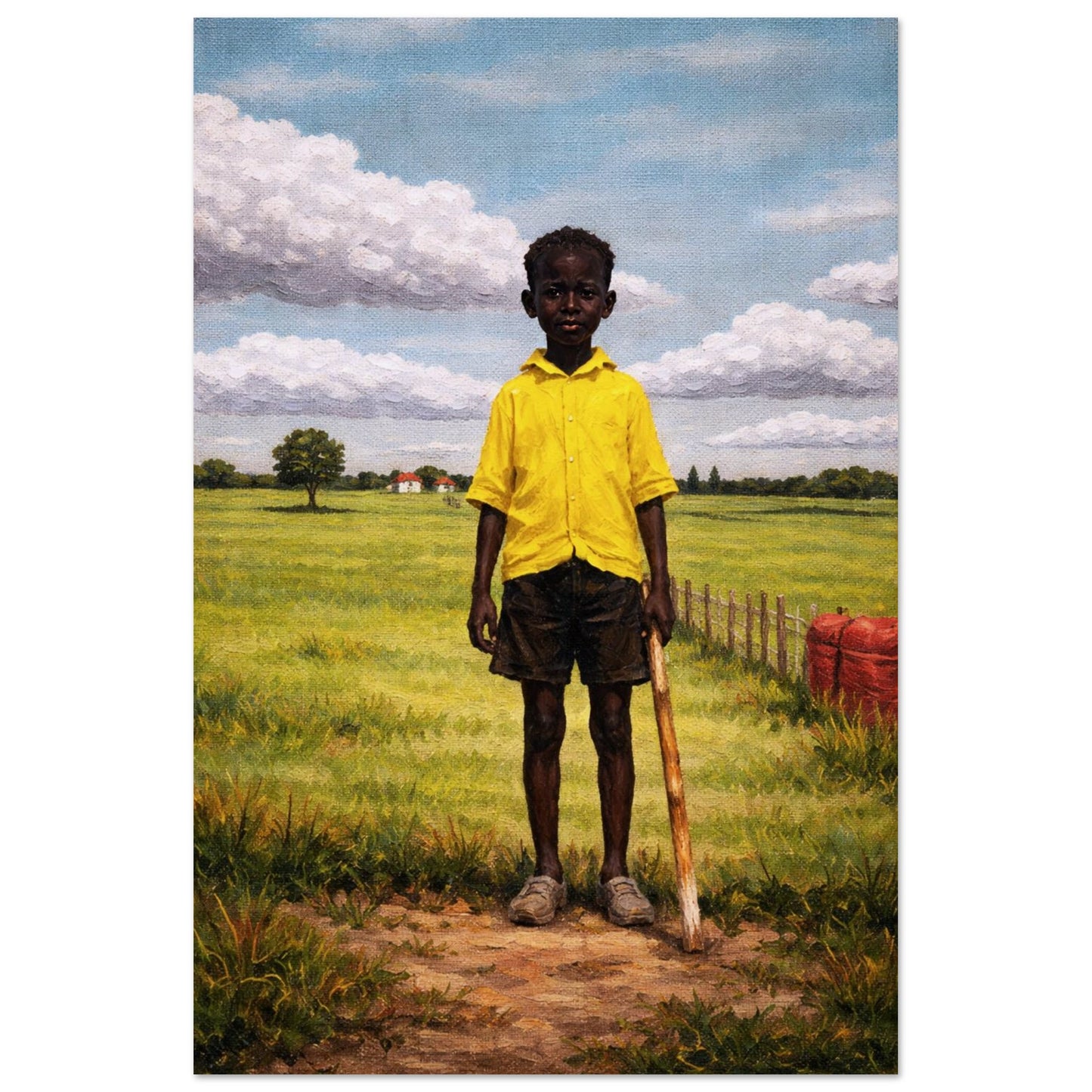 I Stand Here Black Boy Afrocentric Matte Paper Poster