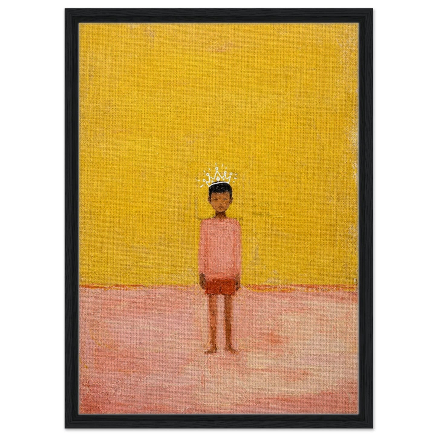 I Am Here Framed Canvas Afrocentric-Minimalist Figurative