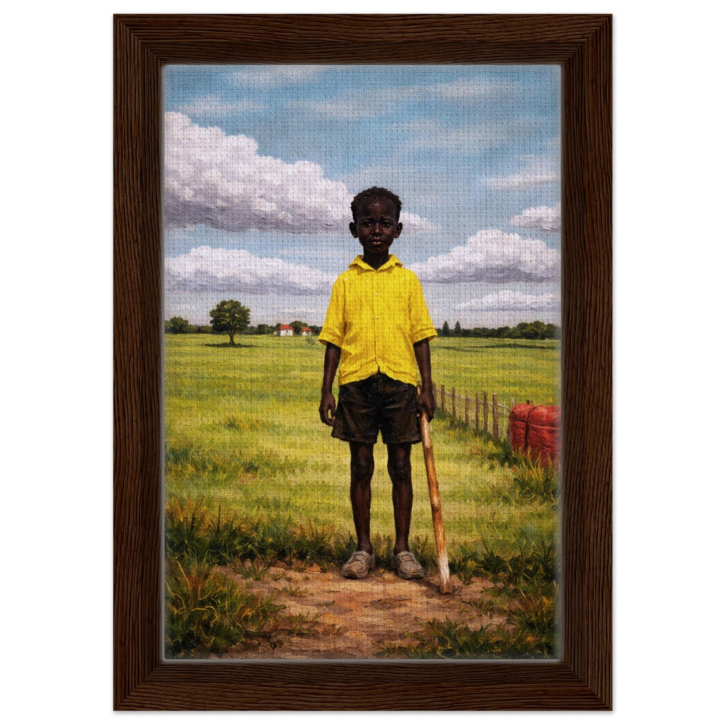 I Stand Here Framed Canvas Afrocentric Figurative-Realist