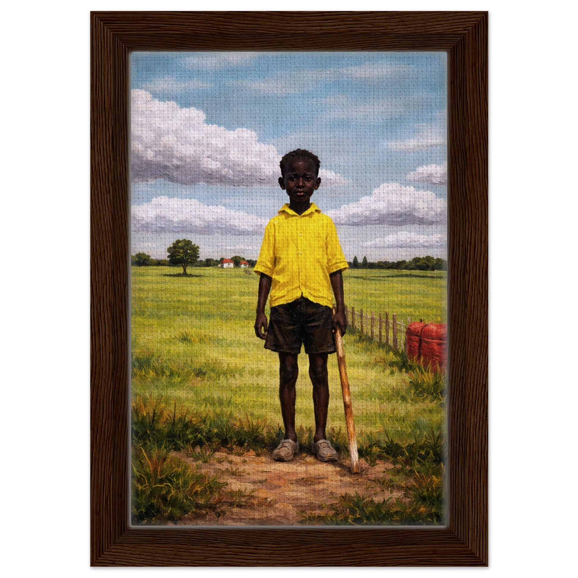 I Stand Here Framed Canvas Afrocentric Figurative-Realist
