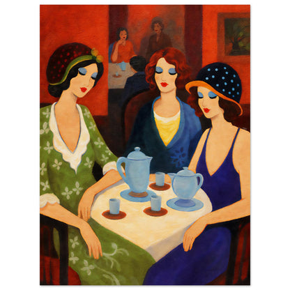 Tea Room Trio Art-Deco Museum Quality Matte Paper Poster