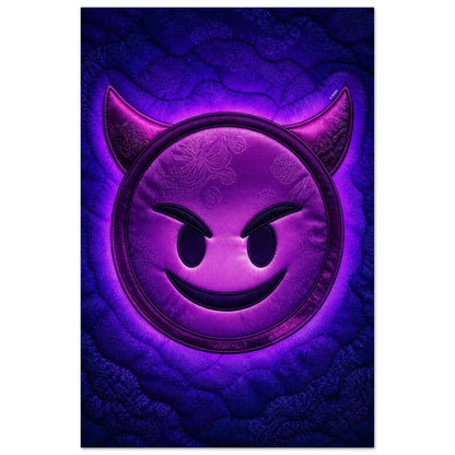Purple Mischief Quilted-Style Matte Paper Poster - Pop Art