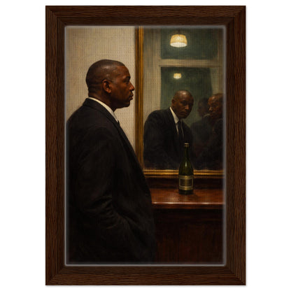 Quiet Reflection Framed Canvas Moody-Portrait Oil-Paint