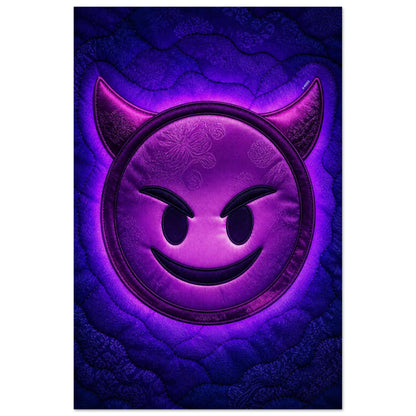 Purple Mischief Quilted-Style Matte Paper Poster - Pop Art