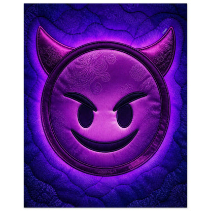 Purple Mischief Quilted-Style Matte Paper Poster - Pop Art