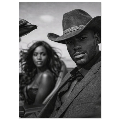 Western Noir Matte Paper Poster - Museum-Quality Cinematic-Noir