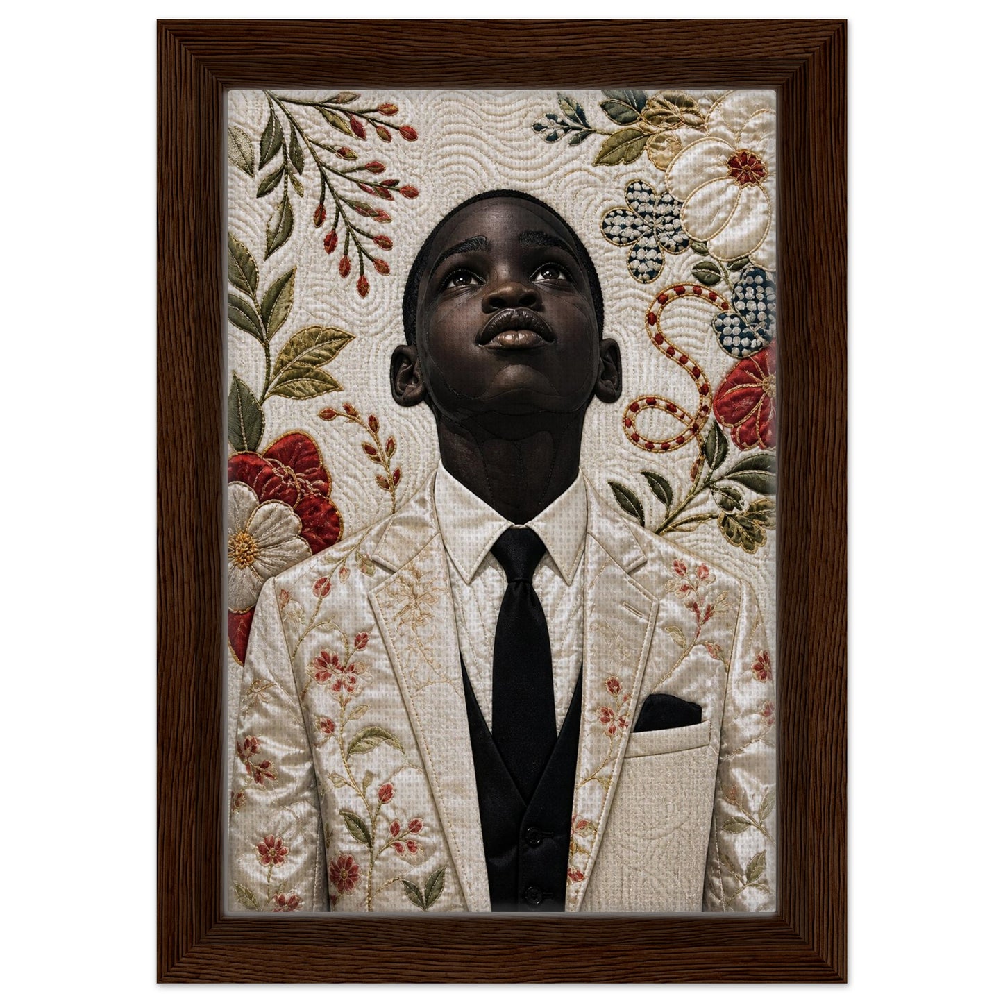 Framed Canvas Museum Quality Matte Paper Poster Quilt-Inspired