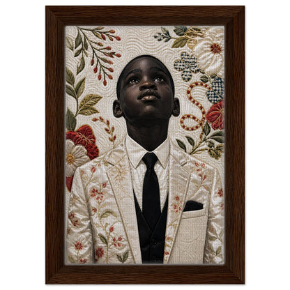 Framed Canvas Museum Quality Matte Paper Poster Quilt-Inspired