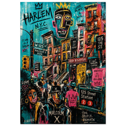 Harlem Rhythm 125 Street-Art Matte Paper Poster - Pop Art Style