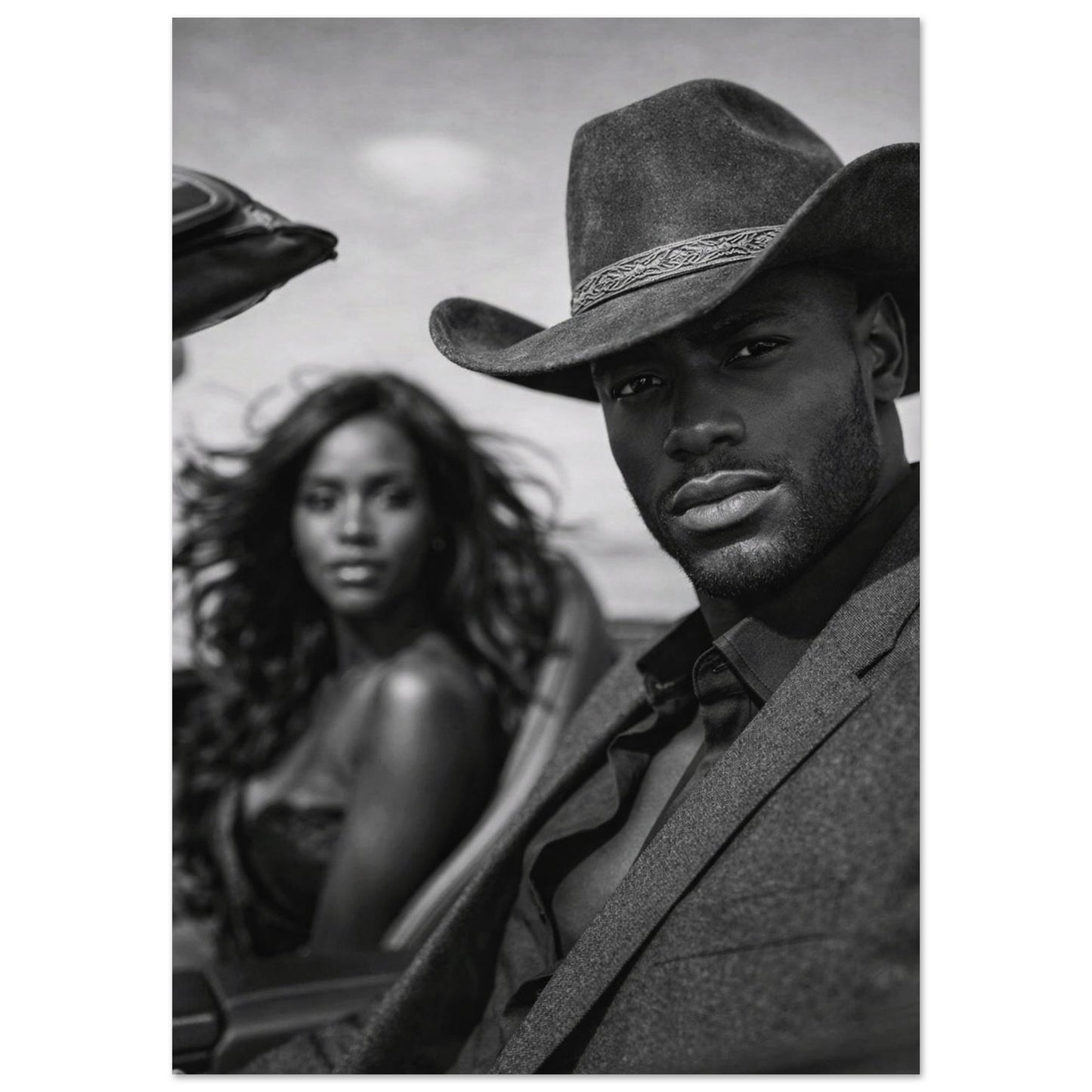 Western Noir Matte Paper Poster - Museum-Quality Cinematic-Noir