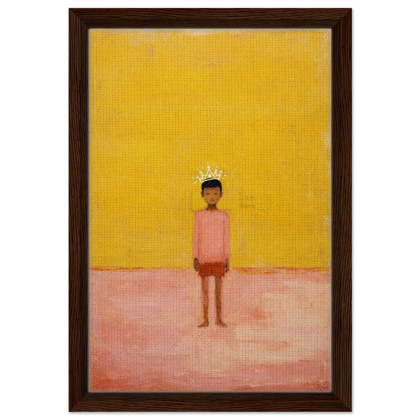 I Am Here Framed Canvas Afrocentric-Minimalist Figurative