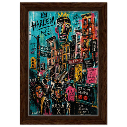 Harlem Rhythm 125 Urban-Graffiti Matte Paper Poster - Basquiat Style