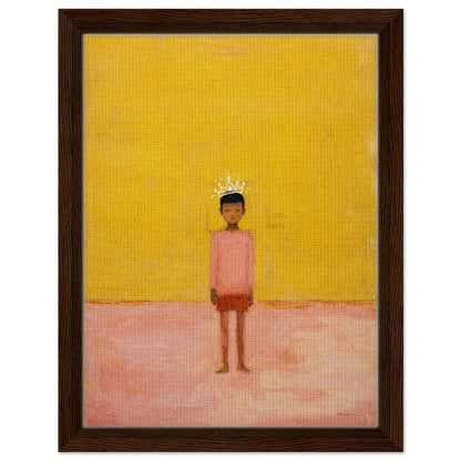 I Am Here Framed Canvas Afrocentric-Minimalist Figurative