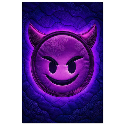 Purple Mischief Quilted-Style Matte Paper Poster - Pop Art
