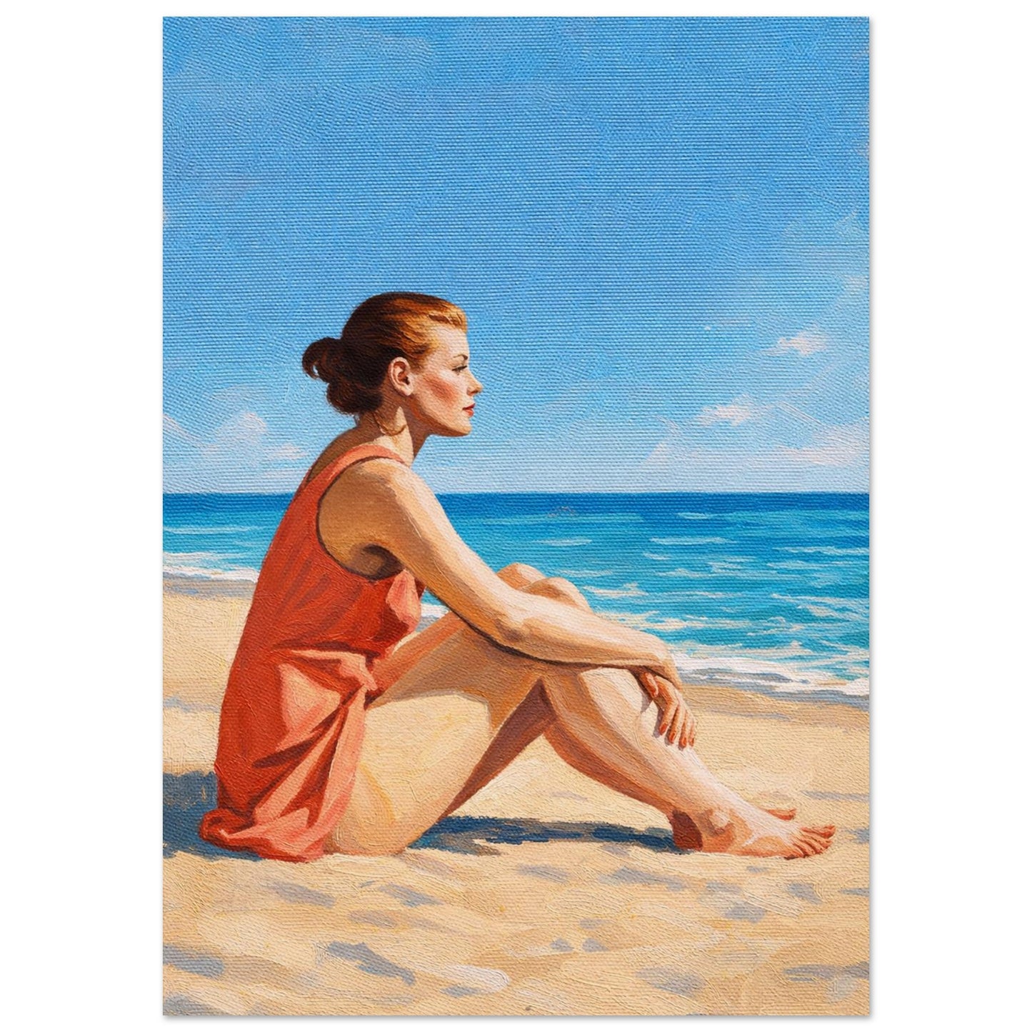 Seaside Stillness Photorealistic-Coastal Matte Paper Poster