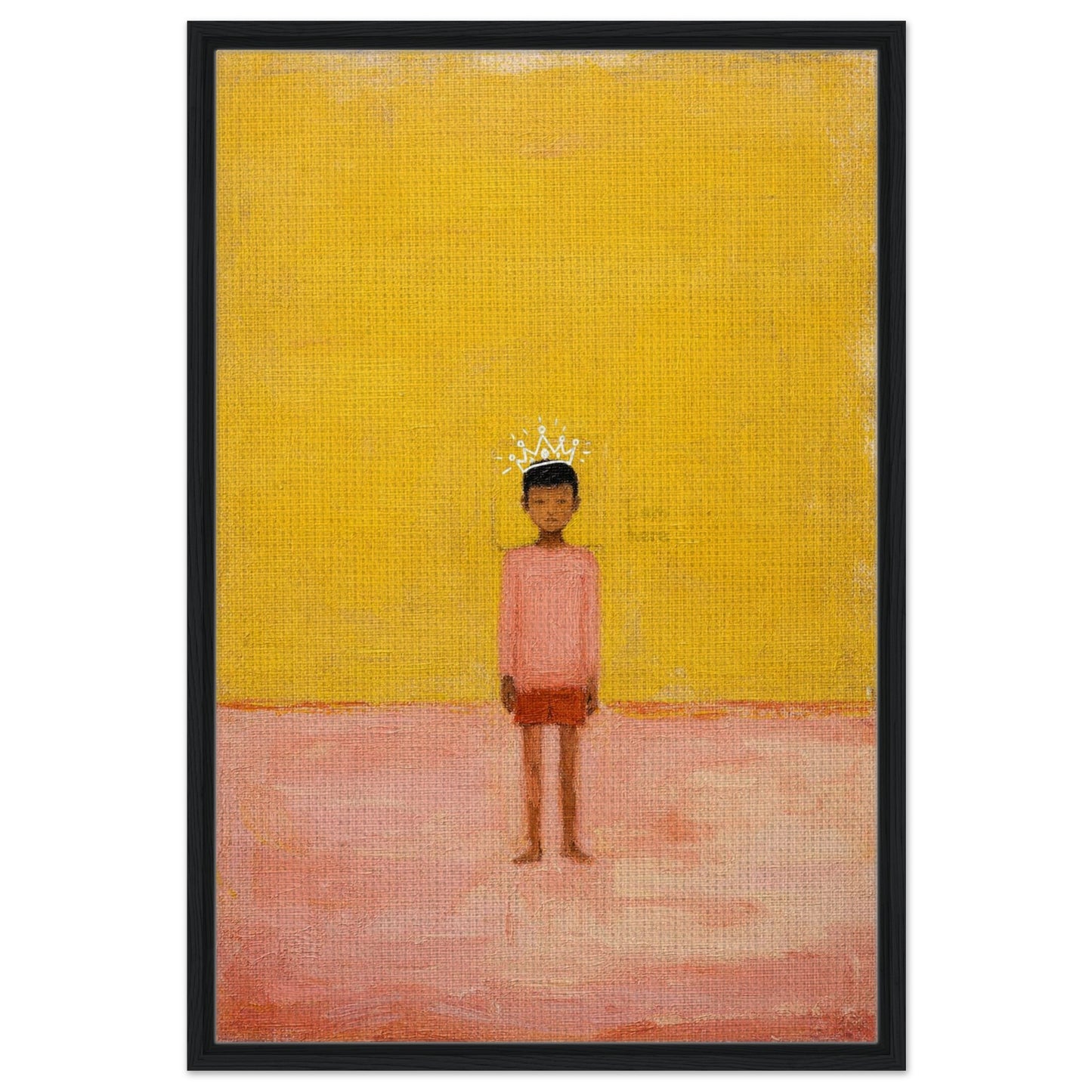 I Am Here Framed Canvas Afrocentric-Minimalist Figurative