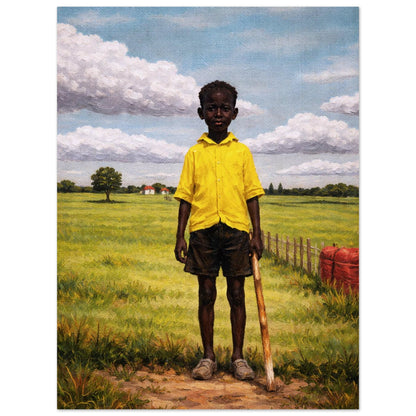 I Stand Here Black Boy Afrocentric Matte Paper Poster