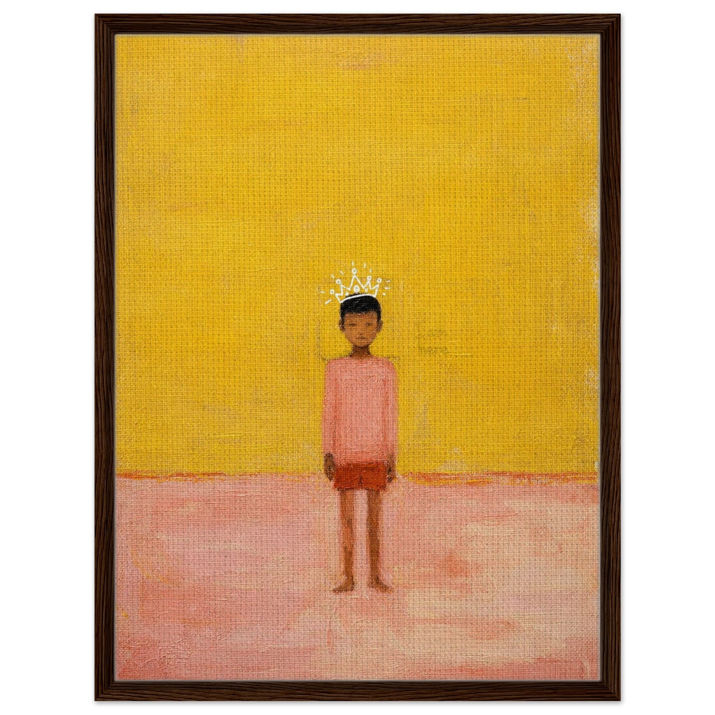 I Am Here Framed Canvas Afrocentric-Minimalist Figurative