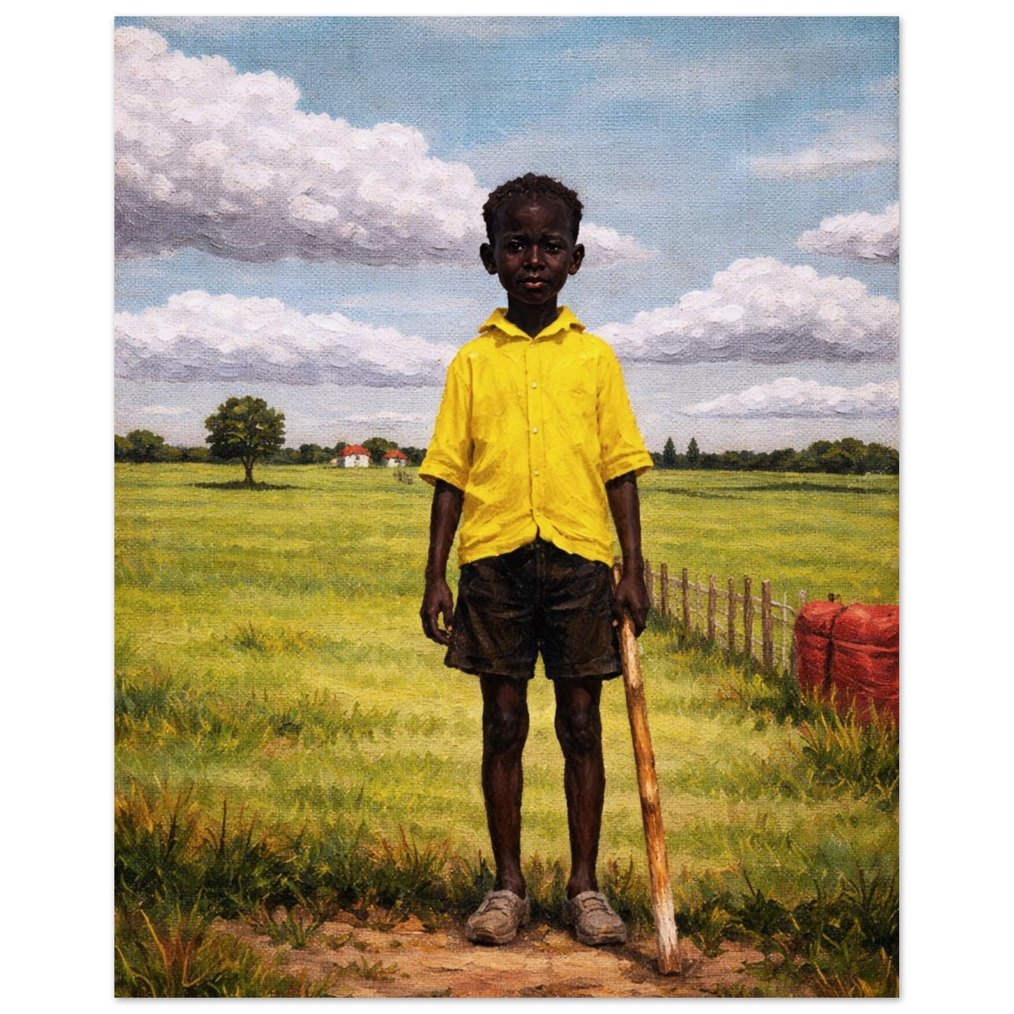 I Stand Here Black Boy Afrocentric Matte Paper Poster