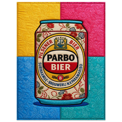 Paramaribo Pilsner Matte Paper Poster Quilt-Inspired - Pop Art Style