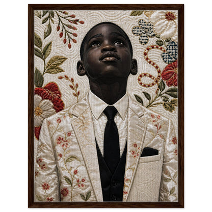 Framed Canvas Museum Quality Matte Paper Poster Quilt-Inspired