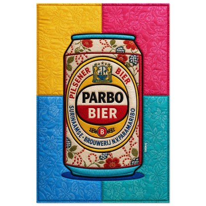 Paramaribo Pilsner Matte Paper Poster Quilt-Inspired - Pop Art Style