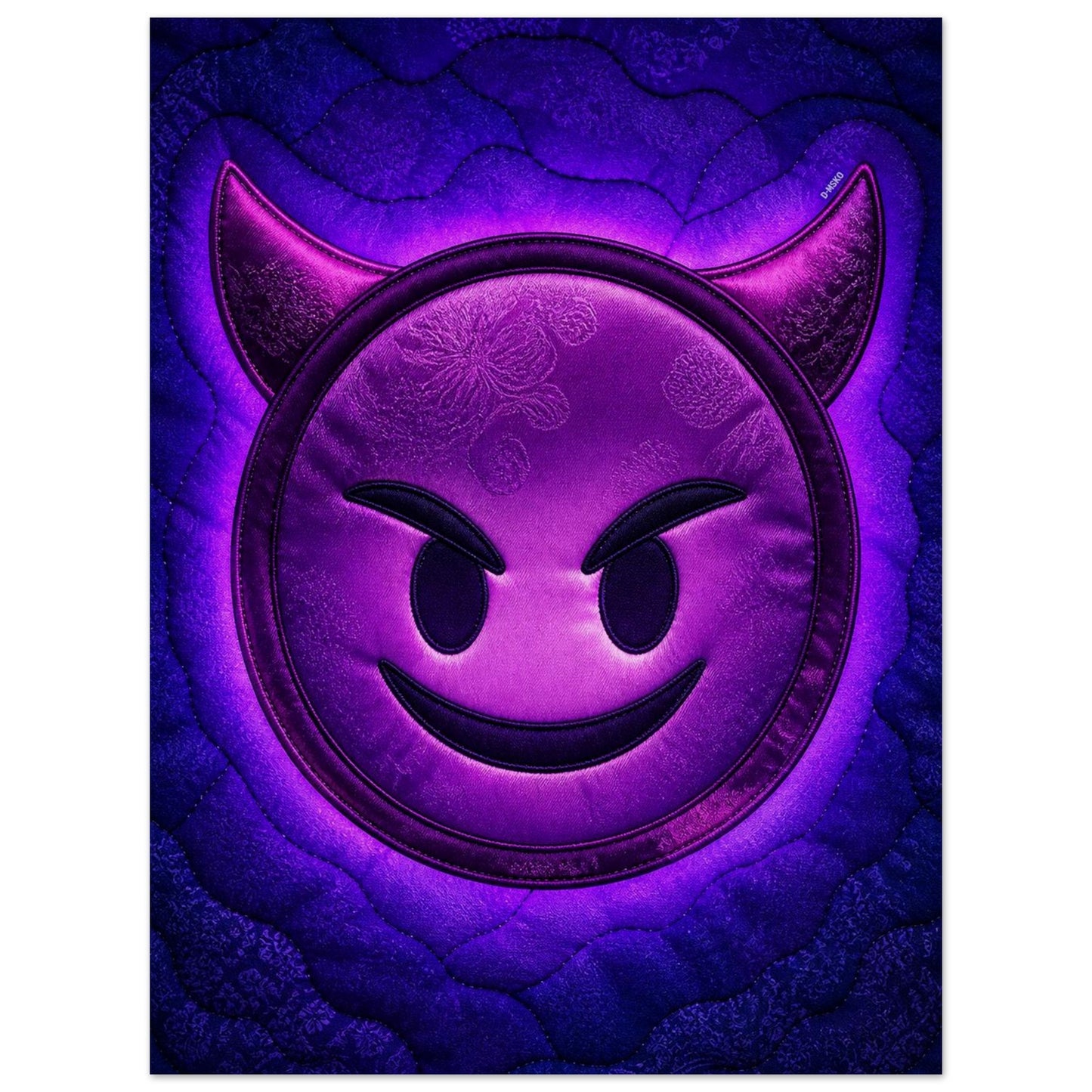 Purple Mischief Quilted-Style Matte Paper Poster - Pop Art