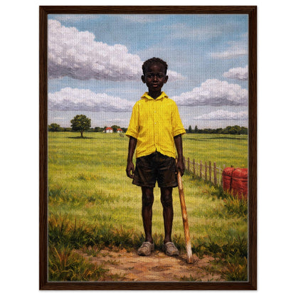 I Stand Here Framed Canvas Afrocentric Figurative-Realist