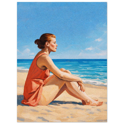 Seaside Stillness Photorealistic-Coastal Matte Paper Poster