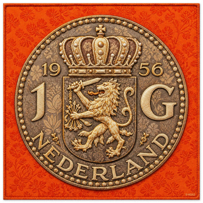 Dutch Guilder Heritage Vintage-Numismatic Matte Paper Poster
