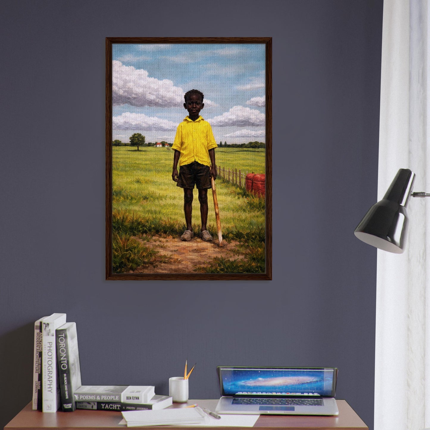 I Stand Here Framed Canvas Afrocentric Figurative-Realist