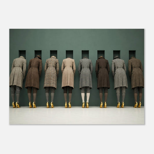 The Waiting Wall Museum-Quality Matte Paper Poster - Surrealist Style