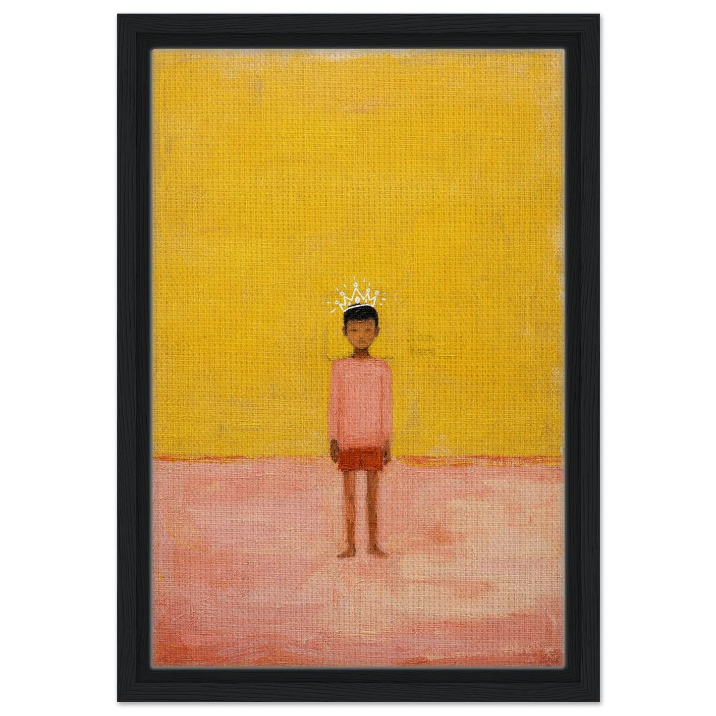 I Am Here Framed Canvas Afrocentric-Minimalist Figurative