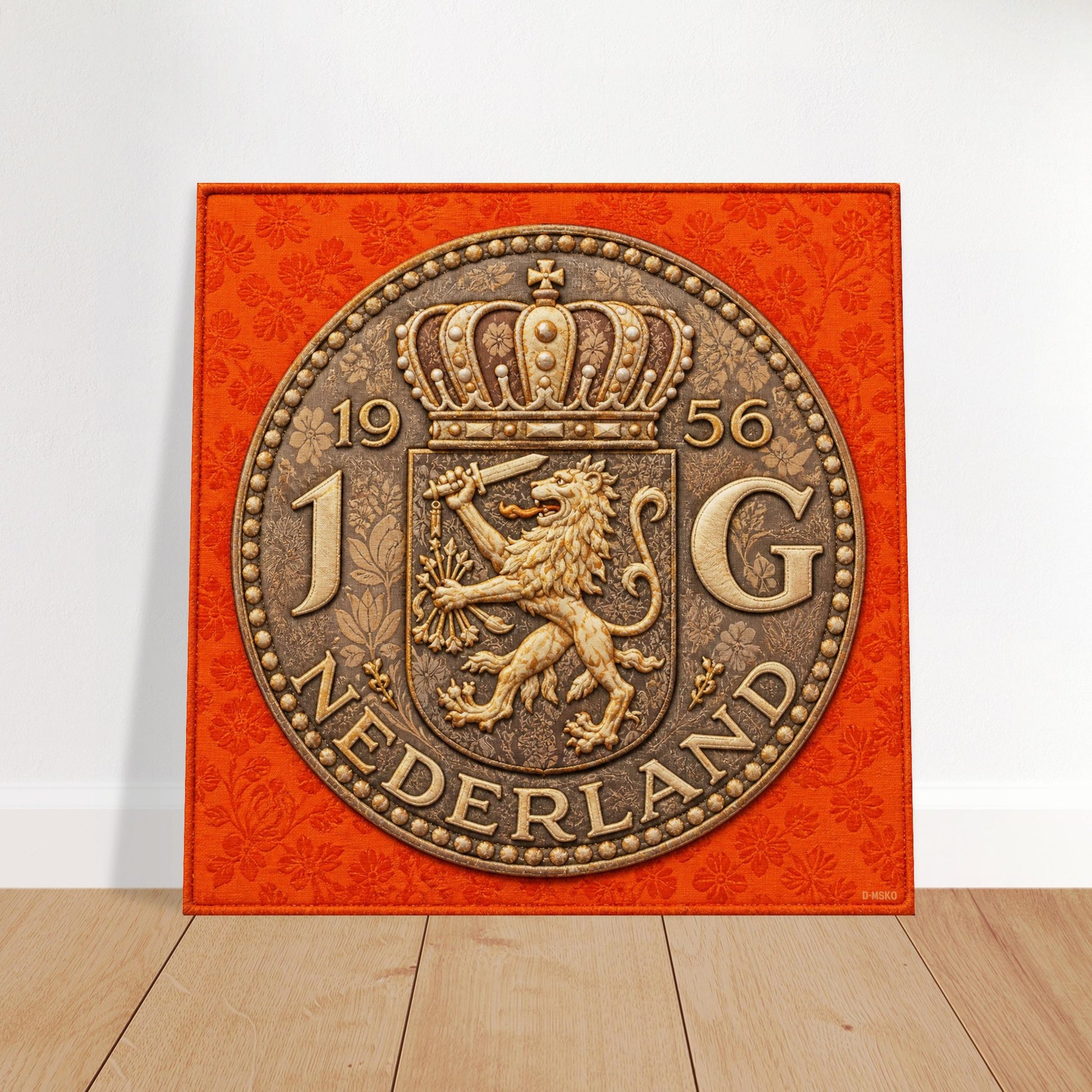 Dutch Guilder Heritage Vintage-Numismatic Matte Paper Poster